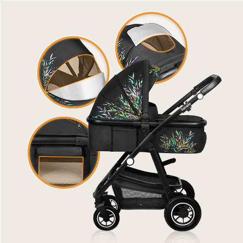 Lionelo Cama Grey Graphite — przyczepka rowerowa z funkcją wózka spacerowego